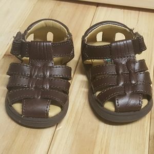 SCOTT DAVID LEATHER SANDALS BABY INFANT NEWBORN 2M